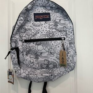 Jansport Black and White Graphic Backpack